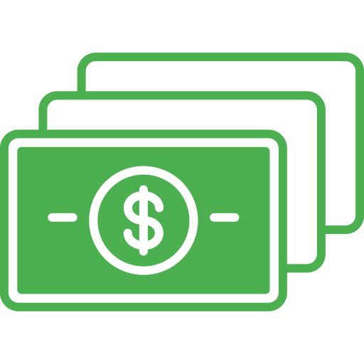 Символ доллара в черном овале бесплатно иконка