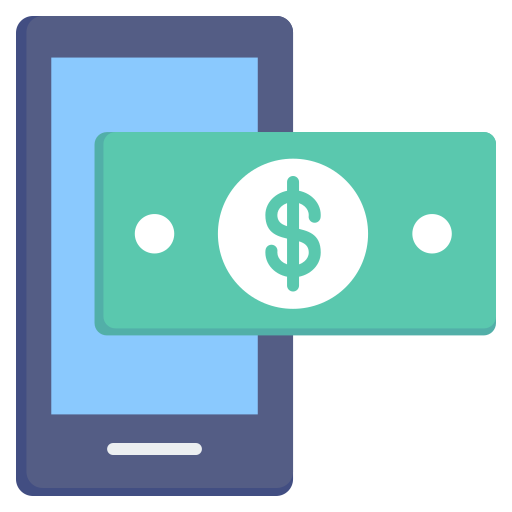 Mobile banking Generic color fill icon