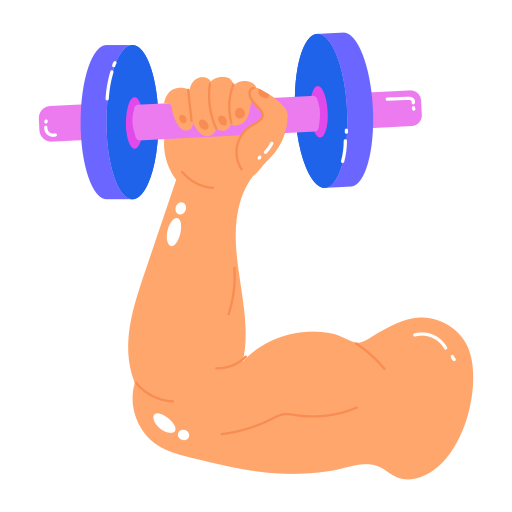 dumbell gratis sticker