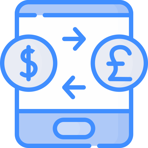 cambio de divisas icono gratis