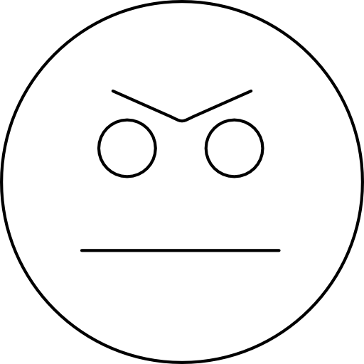 angry stick figure face