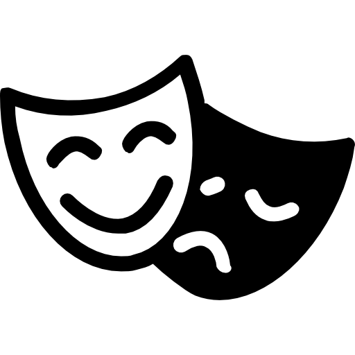 máscaras de teatro icono gratis