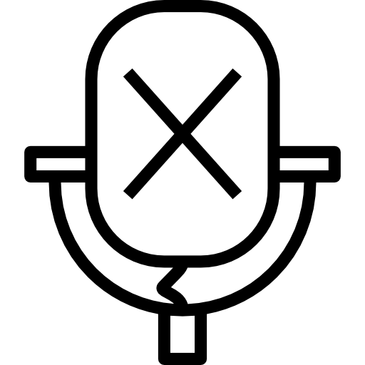 silenciar micrófono icono gratis