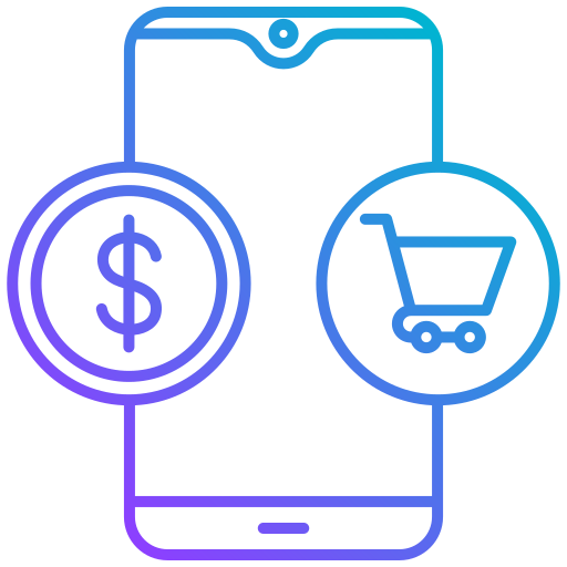 Mobile shopping Generic gradient outline icon
