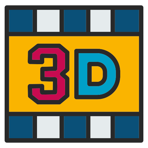 pelicula 3d icono gratis