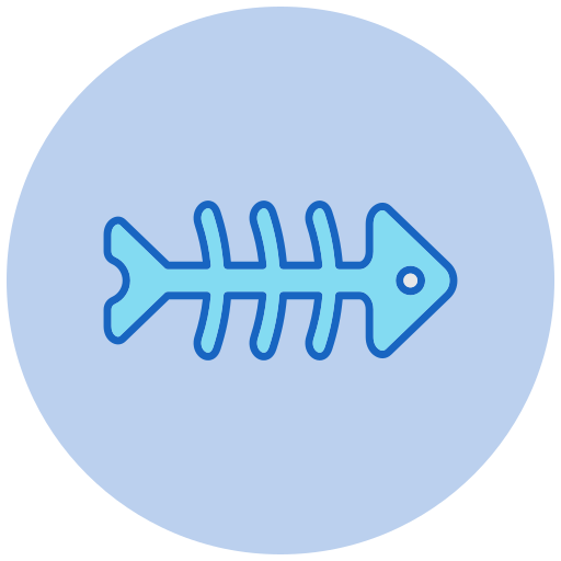 Fish bone Generic color lineal-color icon