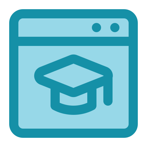 estudios en línea icono gratis