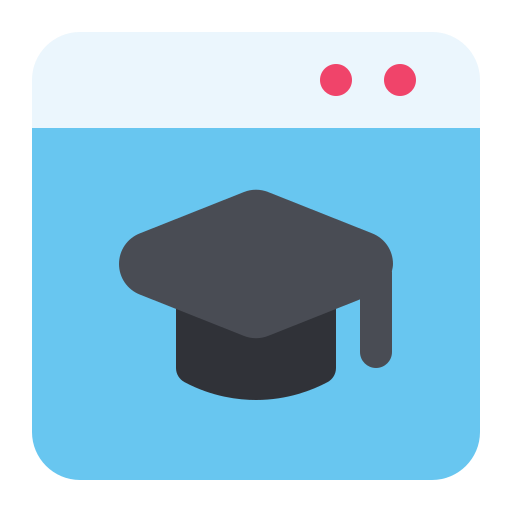 estudios en línea icono gratis