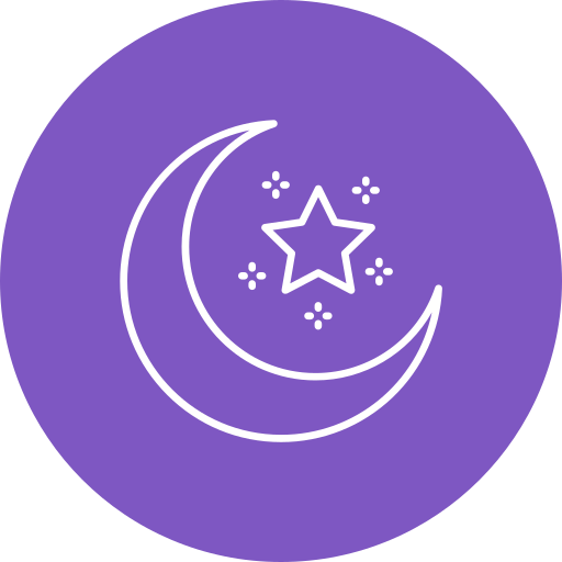 luna creciente icono gratis