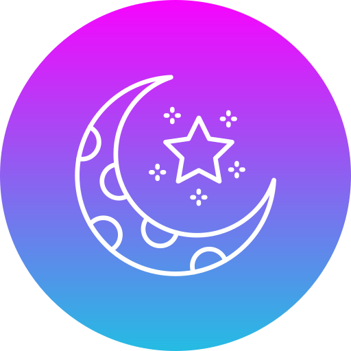 luna creciente icono gratis