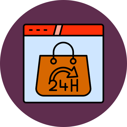 24 hours free icon 24 hours free icon