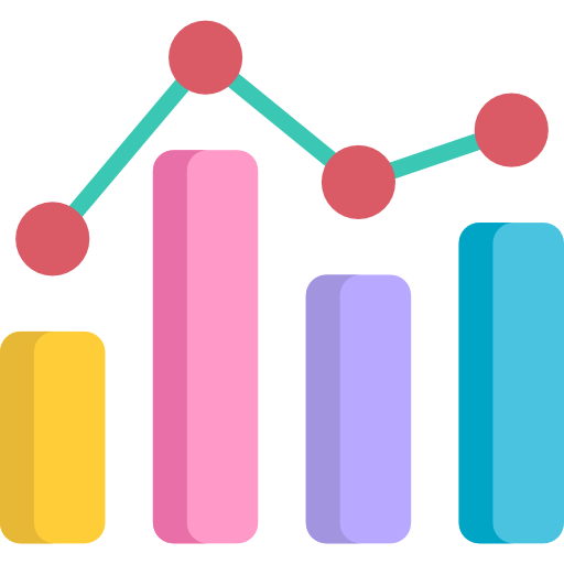 Statistics Kawaii Flat icon