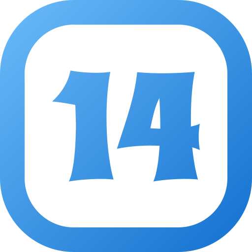 numéro 14 Icône gratuit