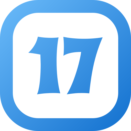 número 17 icono gratis