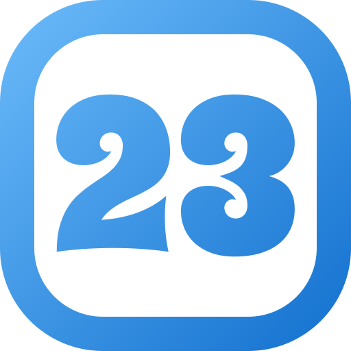 número 23 icono gratis