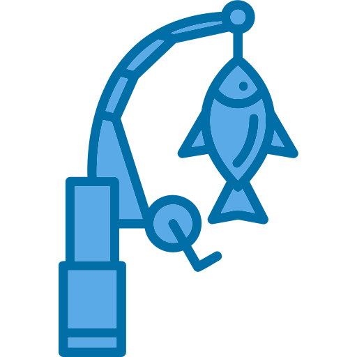 caña de pescar icono gratis