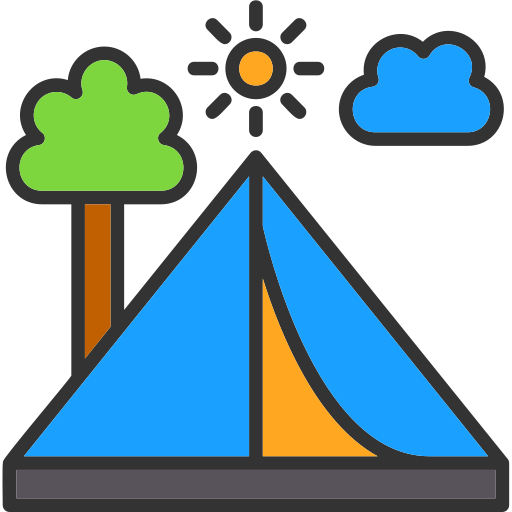 Tent Generic color lineal-color icon