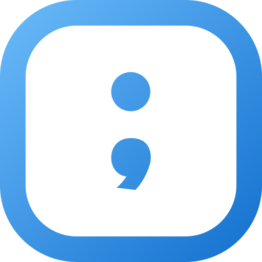 Semicolon Generic Gradient Fill Icon