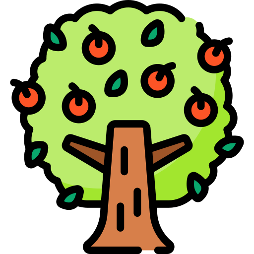 Árbol de frutas icono gratis