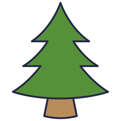 Pine tree Generic color outline icon