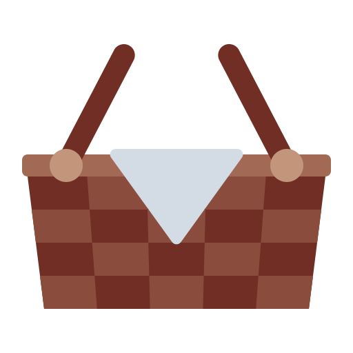 cesta de picnic icono gratis