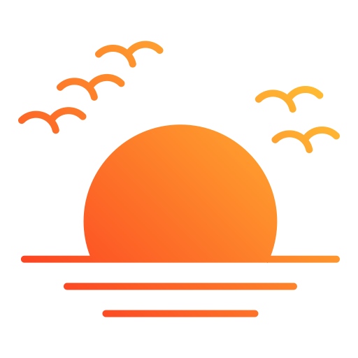 puesta de sol icono gratis