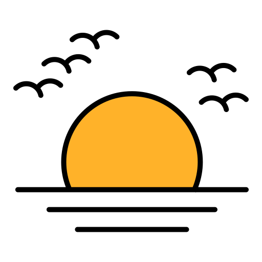 puesta de sol icono gratis