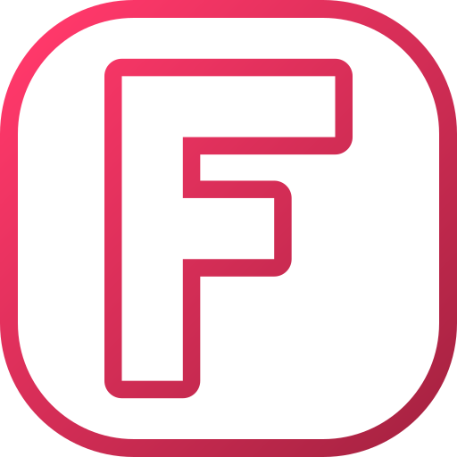 Letter f Generic gradient outline icon