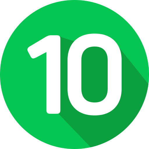 numero 10 icono gratis