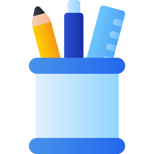 Pencil case Generic gradient fill icon