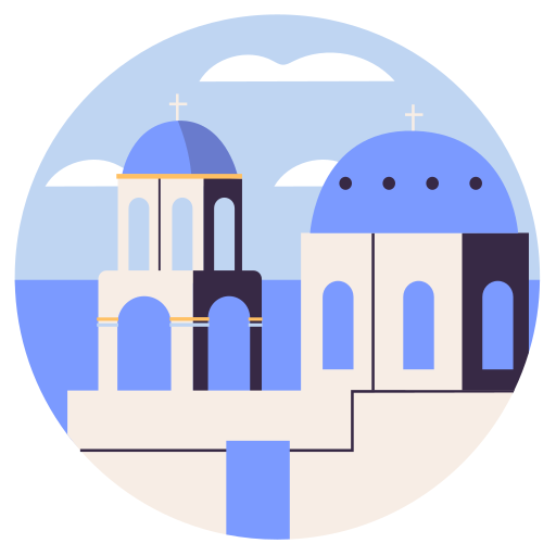 santorini gratis sticker