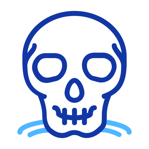 calavera y huesos icono gratis