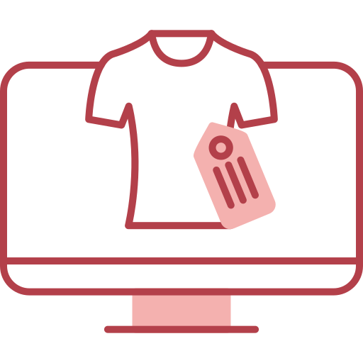 las compras en línea icono gratis