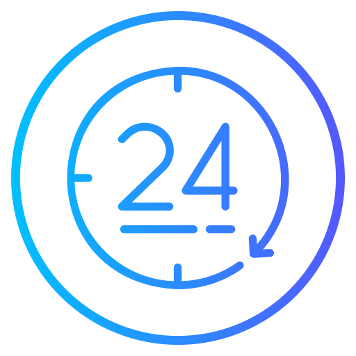 24 hours Generic gradient outline icon