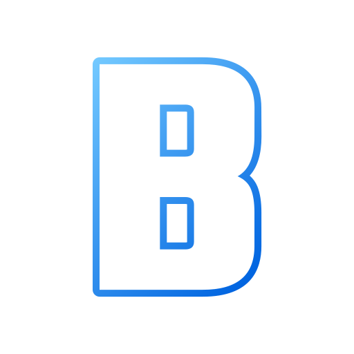 Letter B Generic gradient outline icon