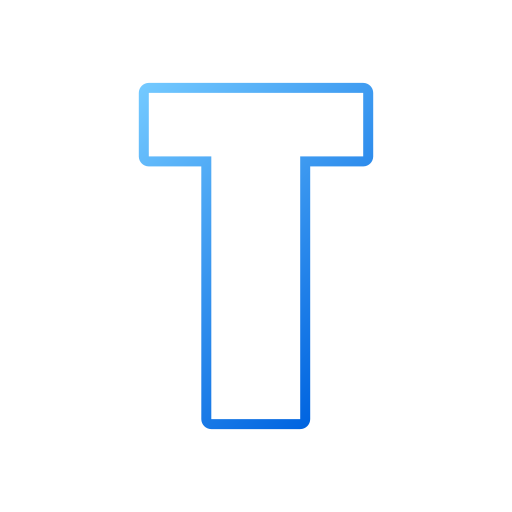 Letter T Generic gradient outline icon