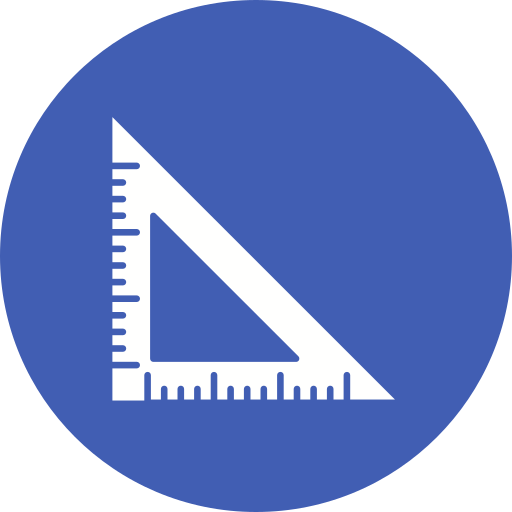 Triangular ruler Generic color fill icon