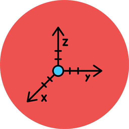 Coordinate axes Generic color lineal-color icon