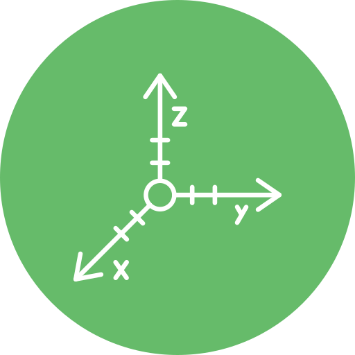 Coordinate axes Generic color fill icon