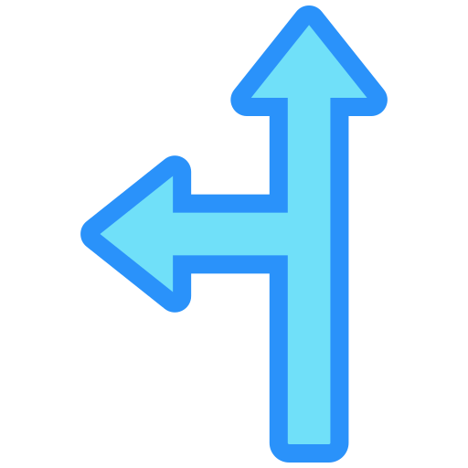 T junction - Free arrows icons