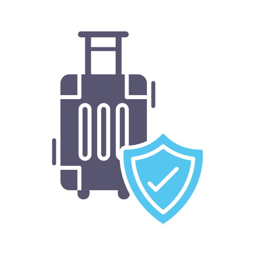 seguro de viaje icono gratis