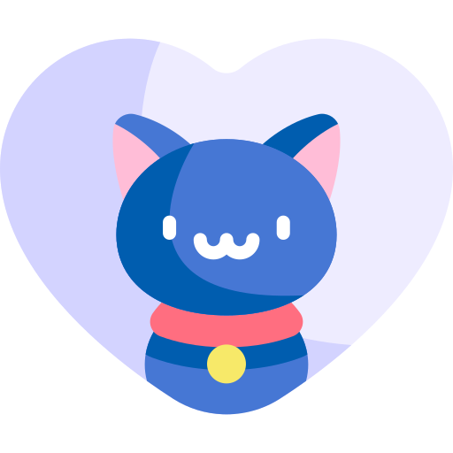 Blue cat icon - Free blue animal icons