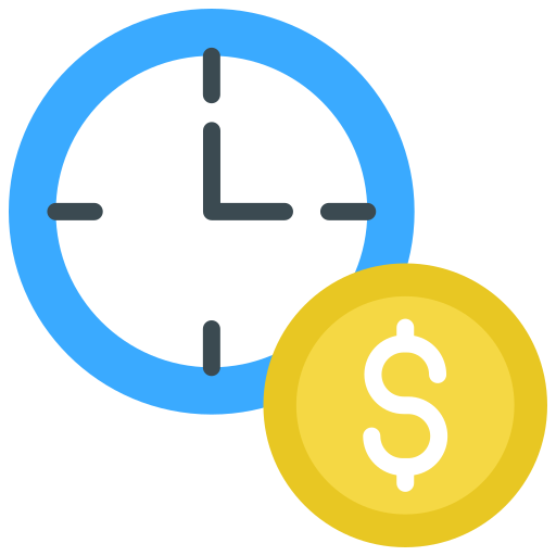 le temps, c'est de l'argent Icône gratuit