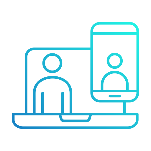 reunión en línea icono gratis