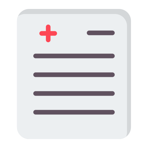 informe médico icono gratis