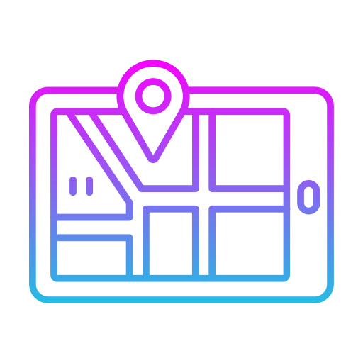 mapa móvil icono gratis