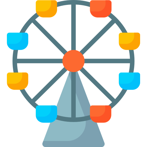 rueda de la fortuna icono gratis