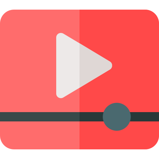 Video player Basic Rounded Flat icon