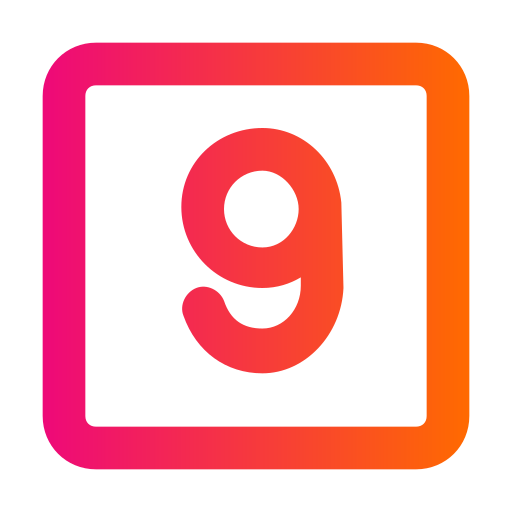 Nine Generic gradient outline icon