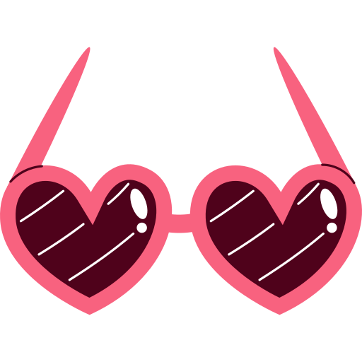 Heart Glasses Stickers Free Fashion Stickers